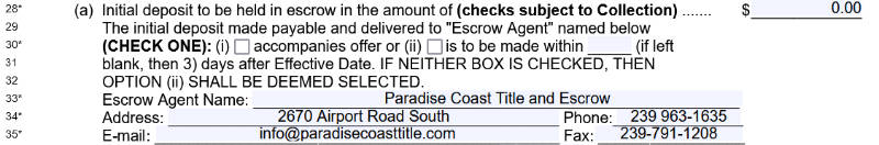Florida Contract